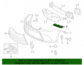 Крепление переднего бампера левое Toyota Camry v55 15-17 usa