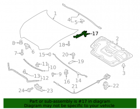 Петля капота левая Mazda MX-5 16-25