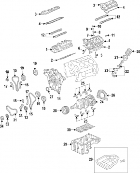 Коленвал Kia Sorento 16-20 3.3 К:68.95 Ш:54.96