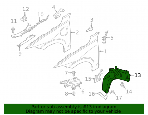 Подкрылок передний правый Volvo XC60 18-26 под R20