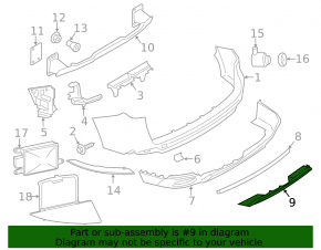 Накладка губы заднего бампера BMW X5 F15 14-18
