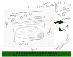 Накладка управления стеклоподъемником передним левым VW Beetle 12-19 черная