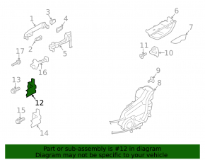 Петля двери верхняя задняя левая Subaru Ascent 19-26