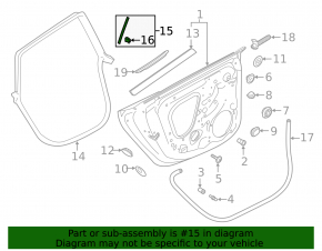 Крепление накладки двери боковой передней левой Audi A5 F5 18-25 заднее