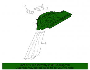 Накладка задней форточки левая BMW X1 F48 16-22 черная под управление задним сиденьем