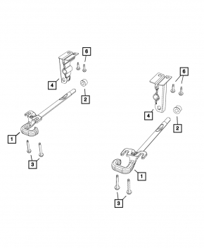 Крепление крюка переднего бампера переднее левое Jeep Cherokee KL 14-18 Trailhawk