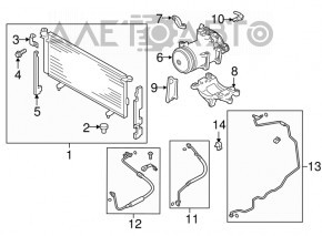 Трубка кондиционера компрессор-печка Subaru Outback 10-14 3.6