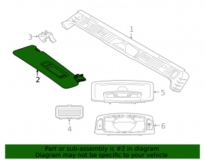Козырек правый BMW 4 F33 14-20 кабрио, черный