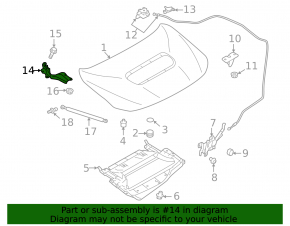 Петля капота права Subaru WRX 22-26
