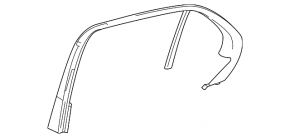 Рамка двери внутренняя задняя левая Mercedes W167 GLE 350 450 20-26 черная под шторку