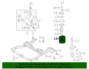 Пружина передняя левая Subaru Outback 10-12 3.6