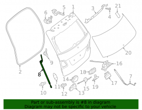 Амортизатор двери багажника левый Mercedes W166 ML/GLE 12-19
