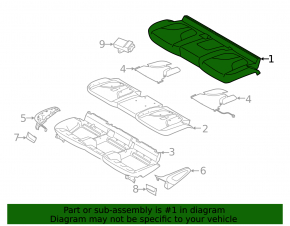 Пассажирское сидение Lincoln MKC 15-16 без airbag, электрическое, кожа черная