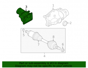 Кронштейн переднего редуктора BMW X5 F15 14-18 N55, plug-in AWD