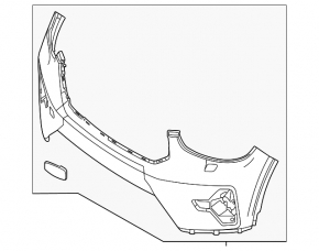 Бампер передній голий Volvo C40 23-24