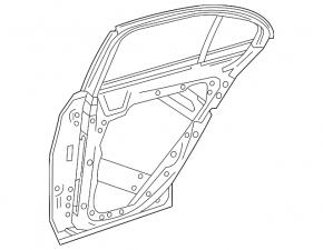 Дверь голая задняя правая Mercedes W213 E 17-19 графит 992