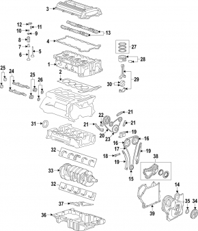 Коленвал Chevrolet Malibu 13-14 2.4 hybrid К:55,99 Ш:48,99