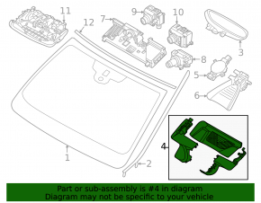 Уплотнитель накладки зеркала внутрисалонного BMW X1 F48 16-19