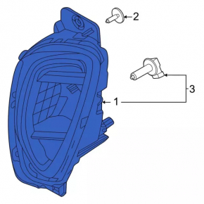 Протитуманна фара ПТФ права Ford Escape MK4 20-22 LED