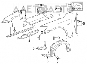 Накладка двигателя левая Lexus IS250 IS300 IS350 06-13