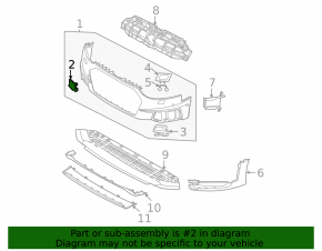 Заглушка буксировочного крюка переднего бампера Audi A4 B9 20-25