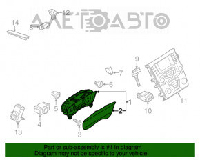 Щиток приборов Ford Fusion mk5 13-16 1 дисплей, малый, 111к, царапины