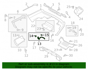 Кронштейн заднего бампера левый Land Rover Range Rover 13-21