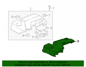 Уплотнитель накладки двигателя Chevrolet Equinox 18-24 LYX, LSD