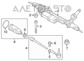 Рулевая тяга правая BMW X5 F15 14-18 под ЭУР