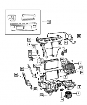 Радиатор отопителя печки Dodge Grand Caravan 11-20