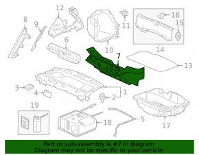 Обшивка ВВБ Honda Accord 13-17 hybrid, серая
