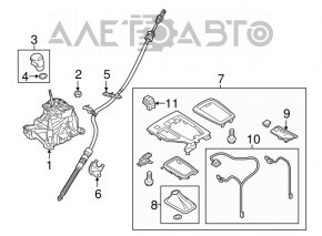 Накладка шифтера Mazda 3 14-15 BM черн с серой вставкой