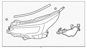 Фара передня ліва Subaru Outback 20-23 LED