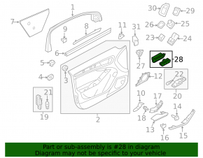 Кнопки памяти сиденья переднего левого Audi A4 B8 13-16 рест