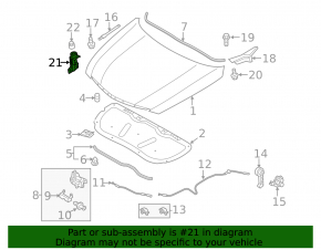 Концевик капота Hyundai Sonata 11-15