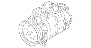 Компрессор кондиционера VW Passat b7 12-15 USA 2.5 двойной шкив