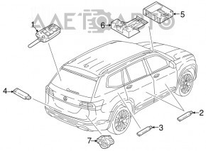 Ключ VW Jetta 19-19 4 кнопки, розкладний подряпини
