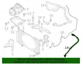 Трубка кондиционера конденсер-компрессор Subaru Outback 20-23 2.5