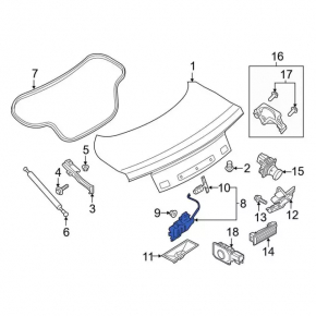 Замок крышки багажника Ford Fusion mk5 13-20