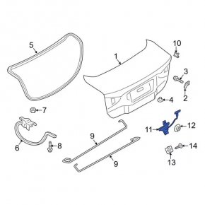 Замок крышки багажника Ford Fusion mk5 13-20