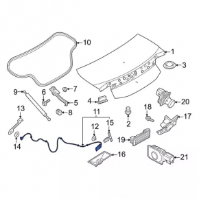 Замок крышки багажника Ford Fusion mk5 13-20