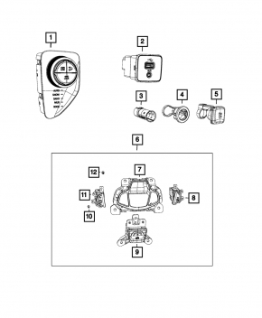 Control Switch управление режимами езды Jeep Compass 17-21 Trailhawk