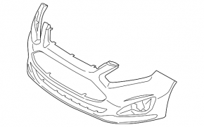 Бампер передний голый Ford C-max MK2 13-18 usa