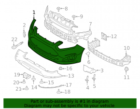Бампер передний голый Ford C-max MK2 13-18 usa
