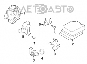 Модуль srs airbag компьютер подушек безопасности Ford Escape MK3 13-16 дорест