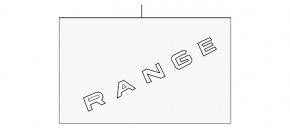 Емблема напис дверей багажника "RANGE" Land Rover Range Rover Evoque 12-18 хром