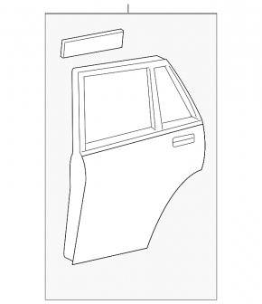 Дверь голая задняя правая Lexus RX300 RX330 RX350 RX400h 04-09