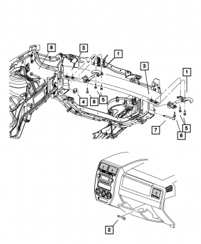Крюк переднего бампера левый Jeep Compass 11-16