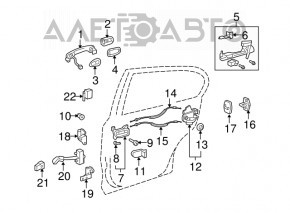 Компьютер двери задней правой Lexus GS300 GS350 GS430 GS450h 06-07
