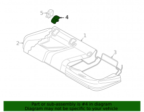 Накладка Isofix заднего ряда Audi Q3 8U 15-18 черная